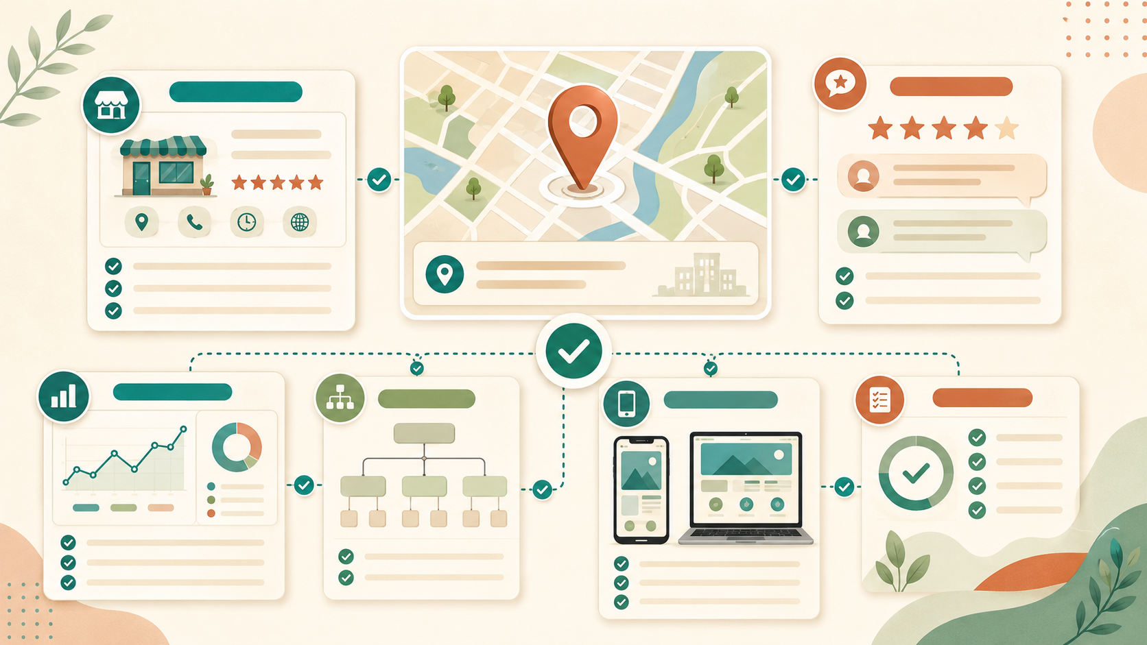 Checklist SEO địa phương gồm Google Business Profile website review và Search Console